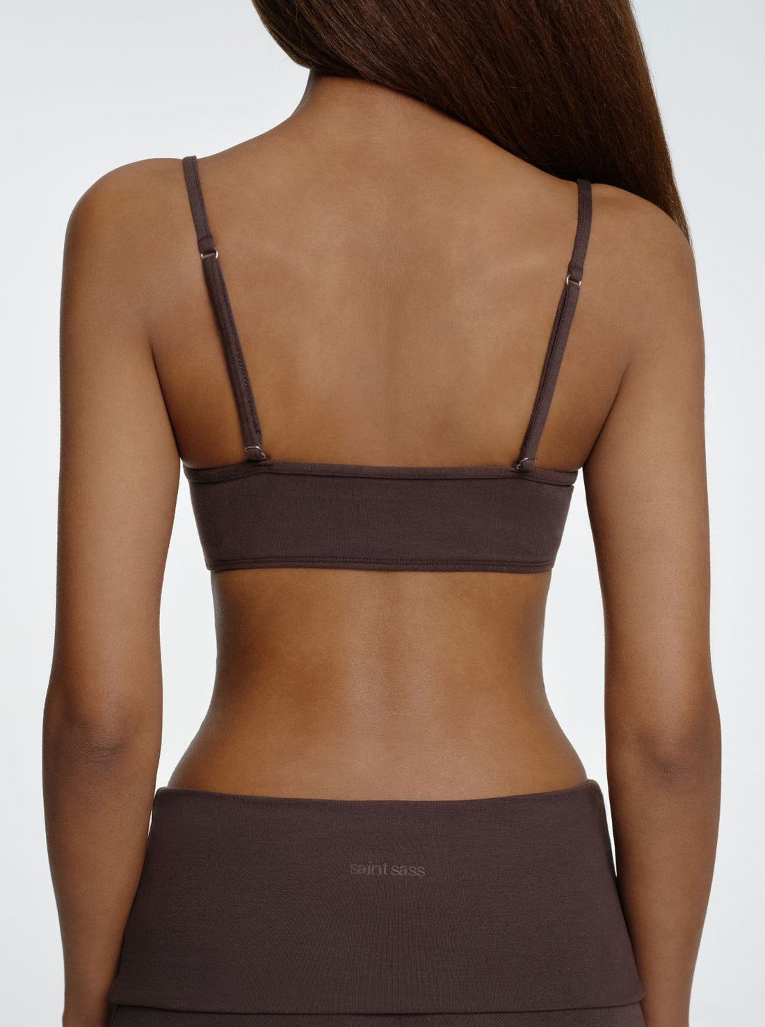 Everyday Cotton Scoop Bralette - brown