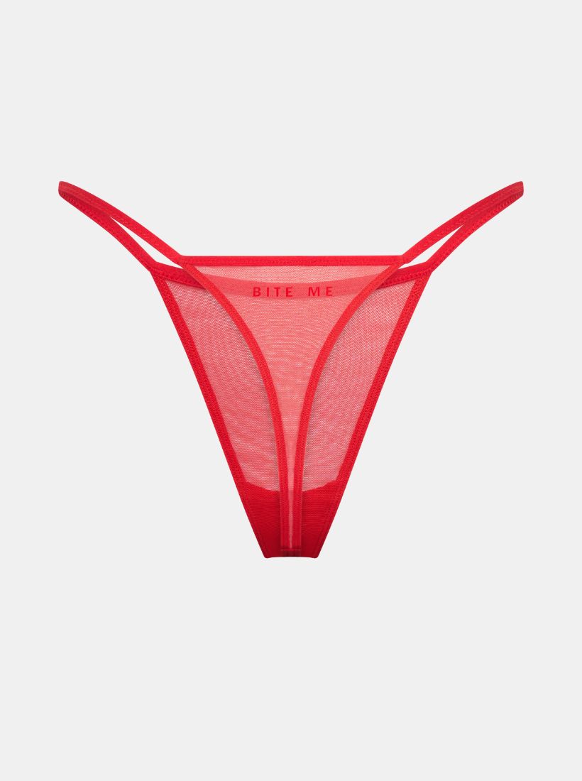 Bite Me Thong- Red