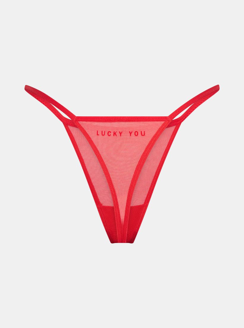 Lucky You Thong - Red