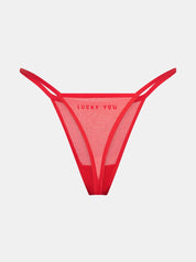 Lucky You Thong - Red