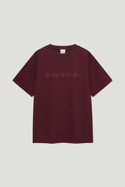 T-shirt BF pour fille, marron aubergine