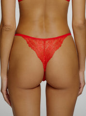 Roter everyday Spitzen Brazilian Slip von saint sass. In weicher, anschmiegsamer Qualität und moderner, figurbetonter Passform.