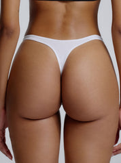 Hochwertiger Baumwoll Tanga von saint sass in weiß.