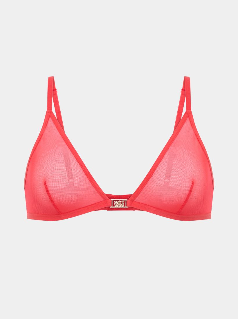 Gigi Mesh Bralette Red
