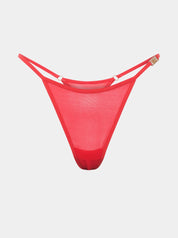 Gigi Mesh Thong - Red