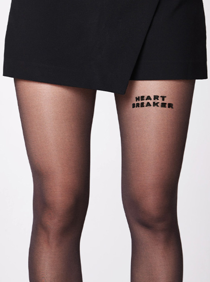 Strumpfhose Heartbreaker von saint sass. 40 den in schwarz.