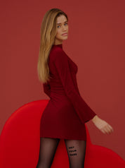 40 den Strumpfhose von saint sass mit dem Statement Not your Babe.