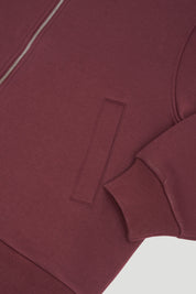 Niva Sweat Bomber Jacket Aubergine Brown