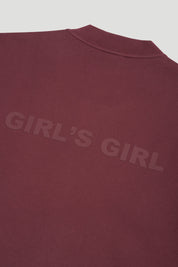 Niva Sweat Bomber Jacket Aubergine Brown