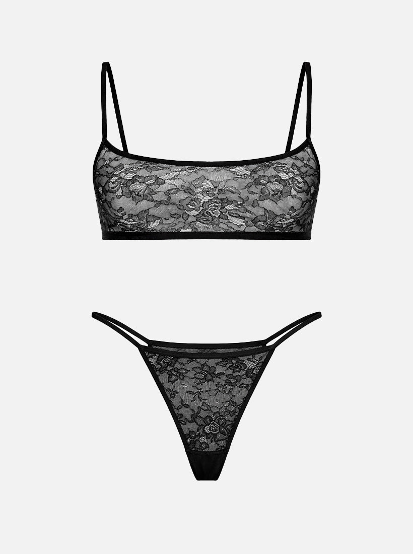 Nomi Spitzen Set Schwarz