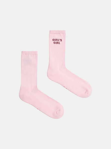 Girl's Girl Socks | Organic Cotton | Pink | Oh April X saint sass