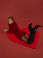 Statement Strumpfhose See you in Hell, 40 den, in schwarz.