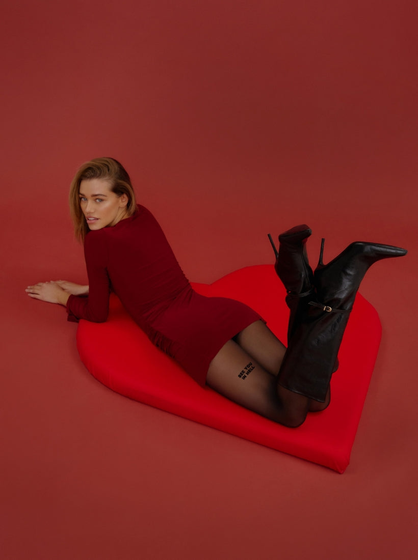 See You In Hell Tights | 40 den | semi-transparent | saint sass saint sass See You In Hell Tights | 40 den | semi-transparent | saint sass saint sass