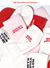 100 Tage Anti Loch Garantie mit den Statement Socken von saint sass.