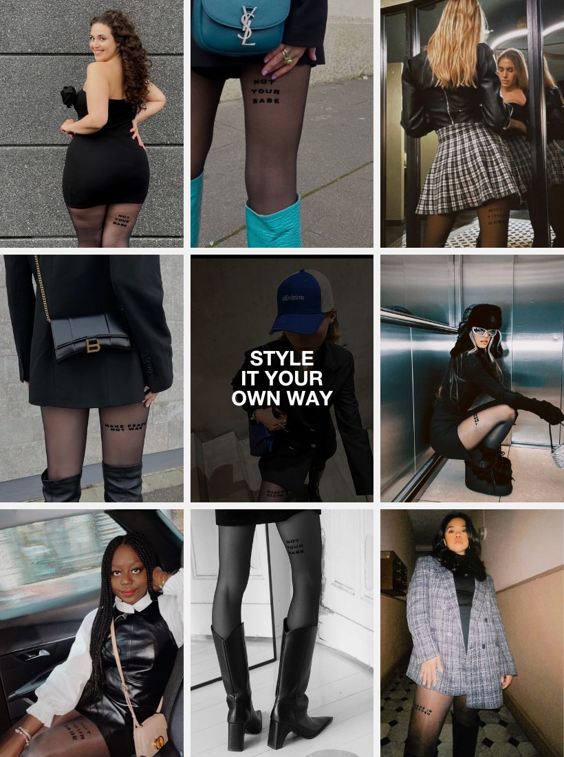 Combine your tights with your own style.