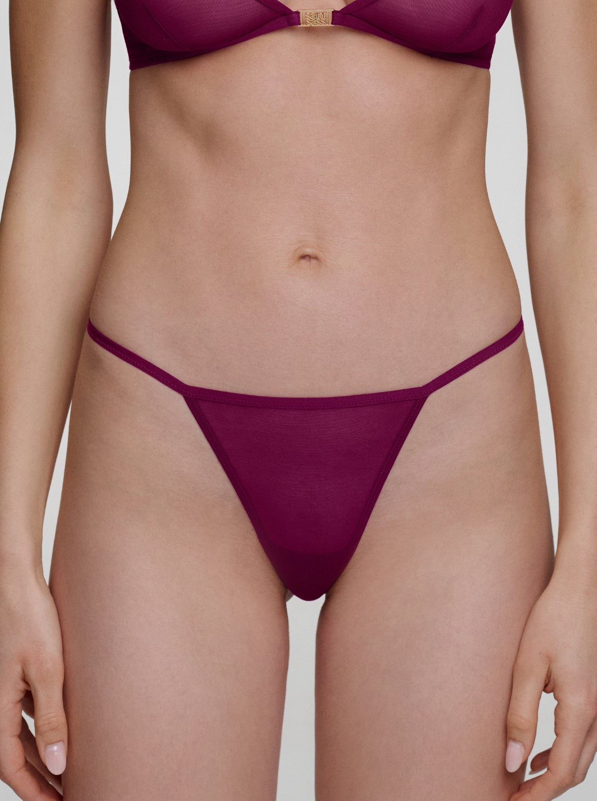 Jackpot Thong - Plum Red