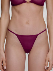 Jackpot Thong - Plum Red