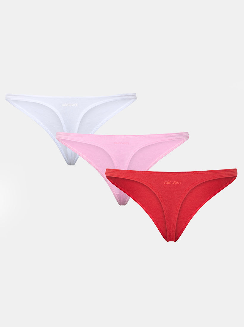 Everyday Cotton Thong – Pack of 3 | saint sass – saint sass®