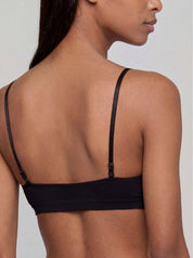 Everyday Cotton Spitzen Bralette - Schwarz