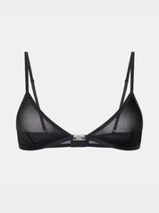 Schwarzer Gigi Mesh Bralette aus durchsichtigem Mesh, elegantes Design