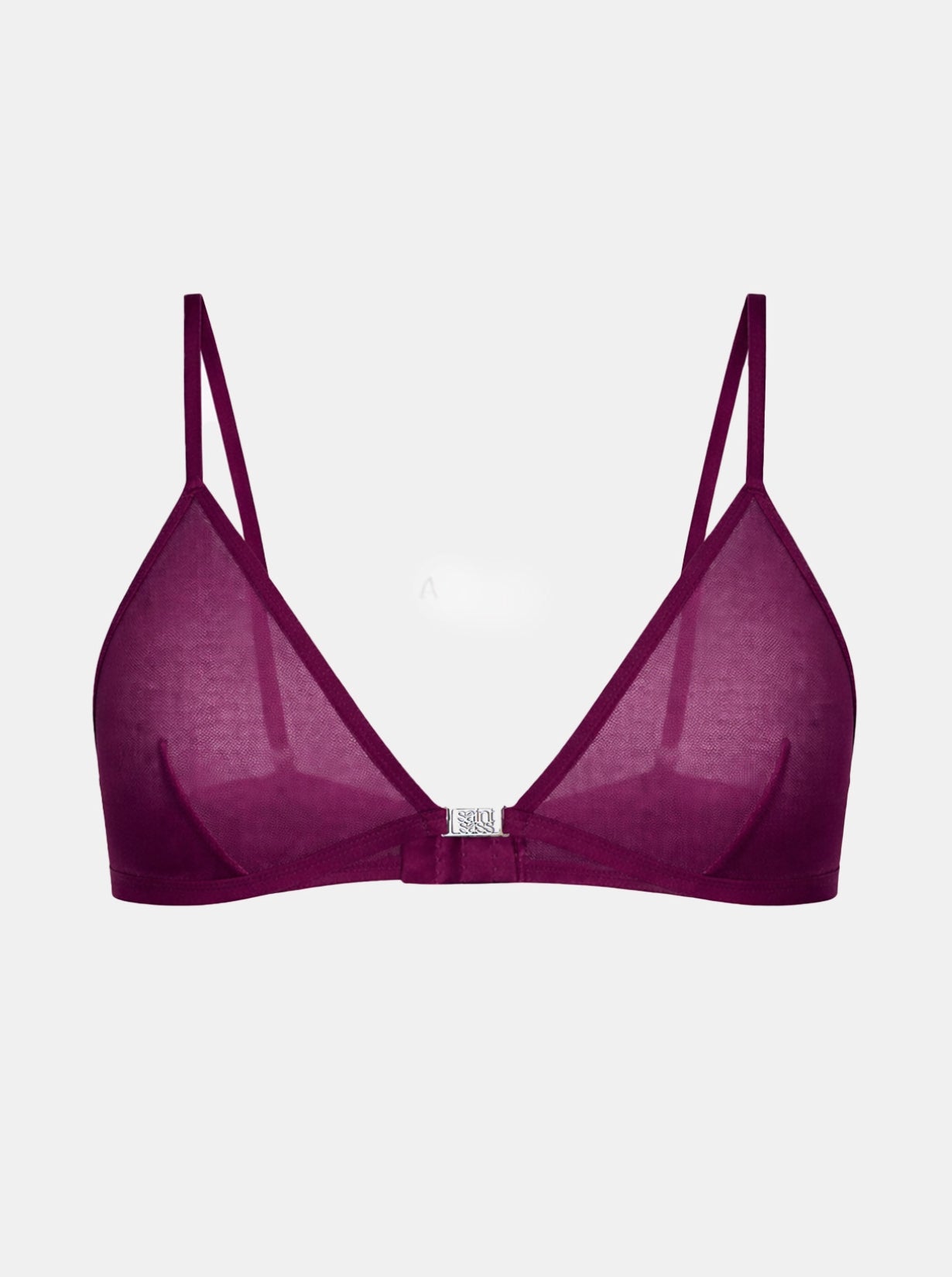 Gigi Mesh Bralette - Plum Red