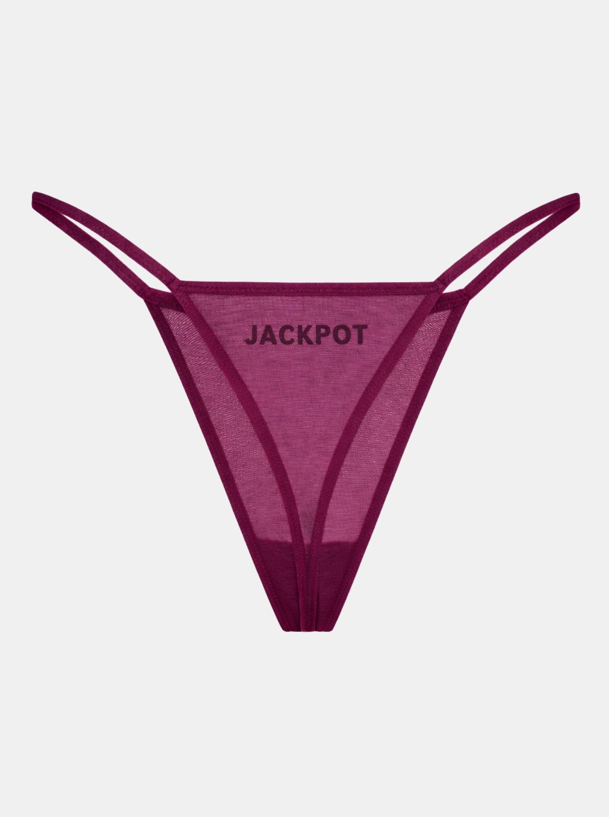 Jackpot Thong - Plum Red