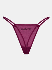 Jackpot Thong - Plum Red