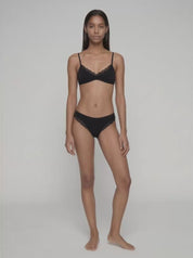 Everyday Cotton Lace Brazilian - Black