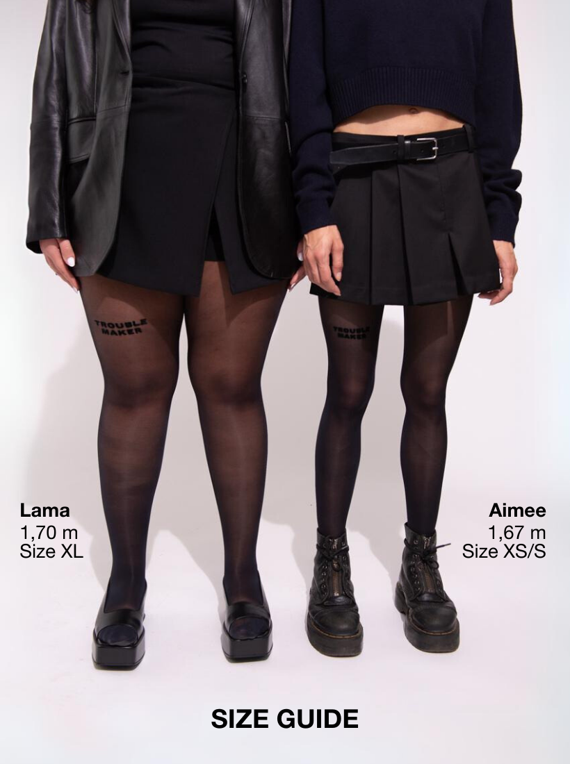 One tights, 4 sizes. Your tights from saint sass you can get from XS-2XL.